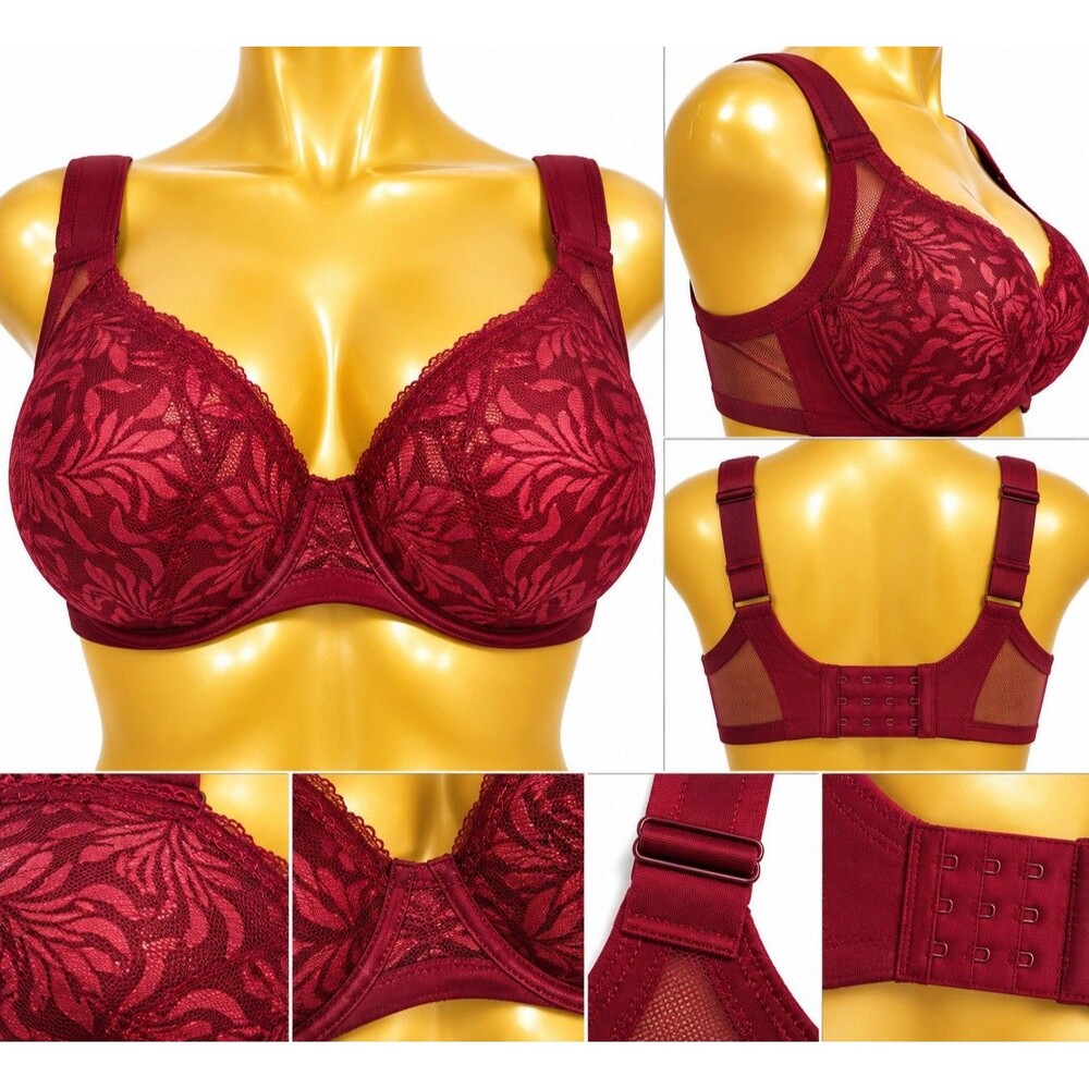 NWT Wingslove Bra Wireless Support Non-Padded Full Figure Wide Strap Size 44DD